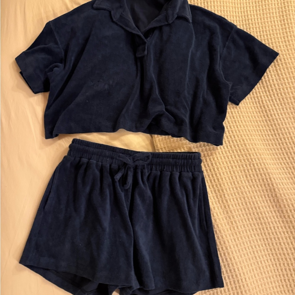 Daily Drills Midnight Blue Terry Set